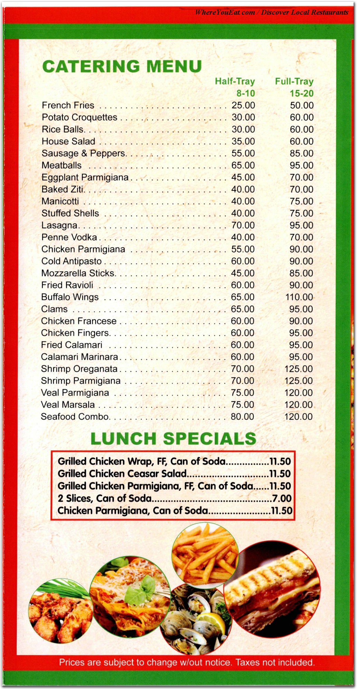 menu image