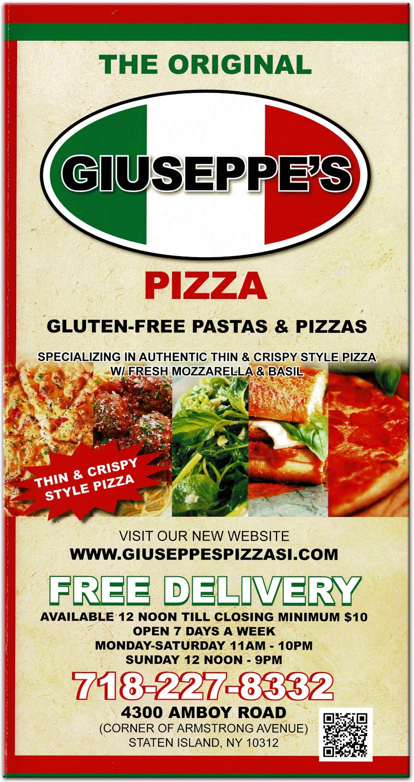 The Original Giuseppe S Pizza Restaurant In Staten Island Menus Photos ...
