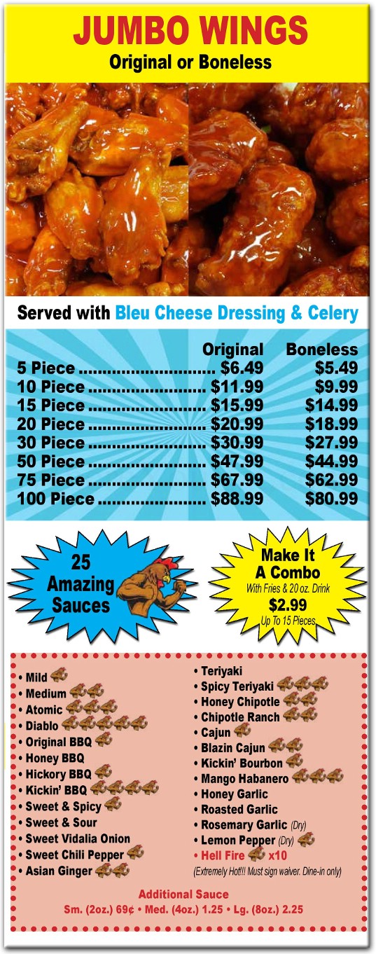 Wing World Restaurant in Staten Island / Official Menus & Photos