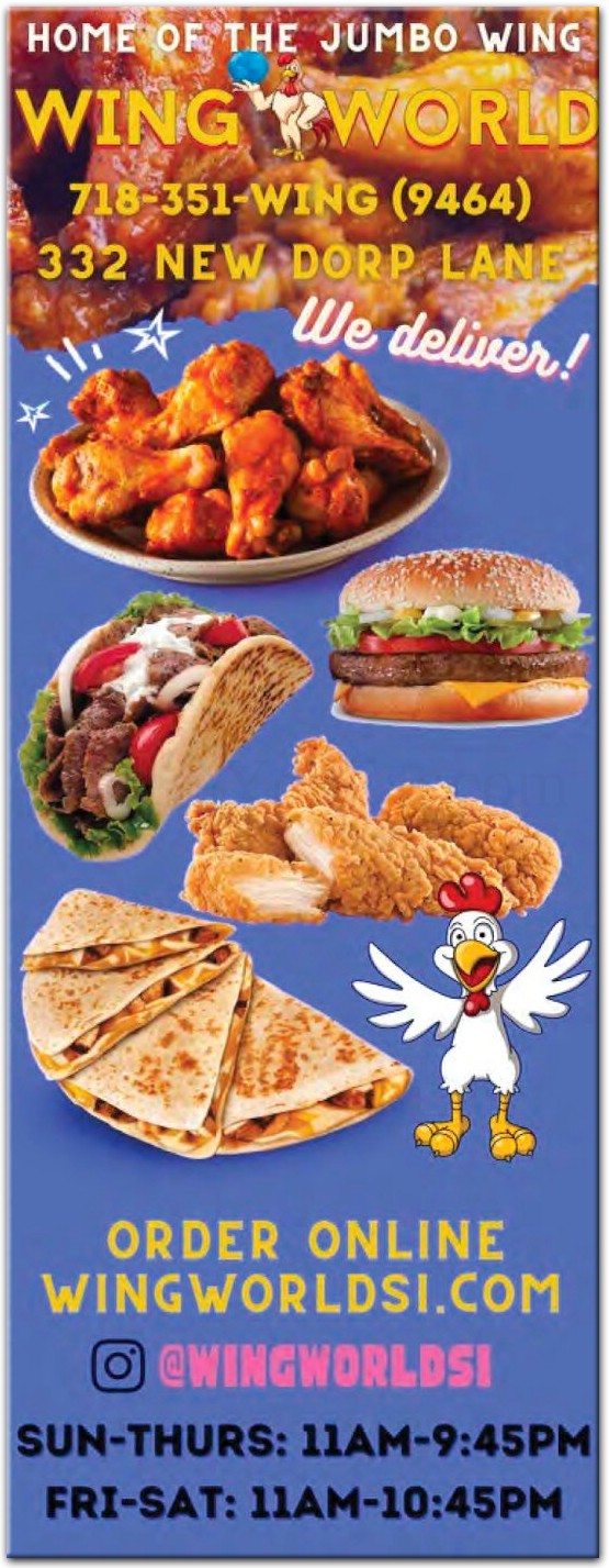 Wing World Restaurant in Staten Island / Official Menus & Photos