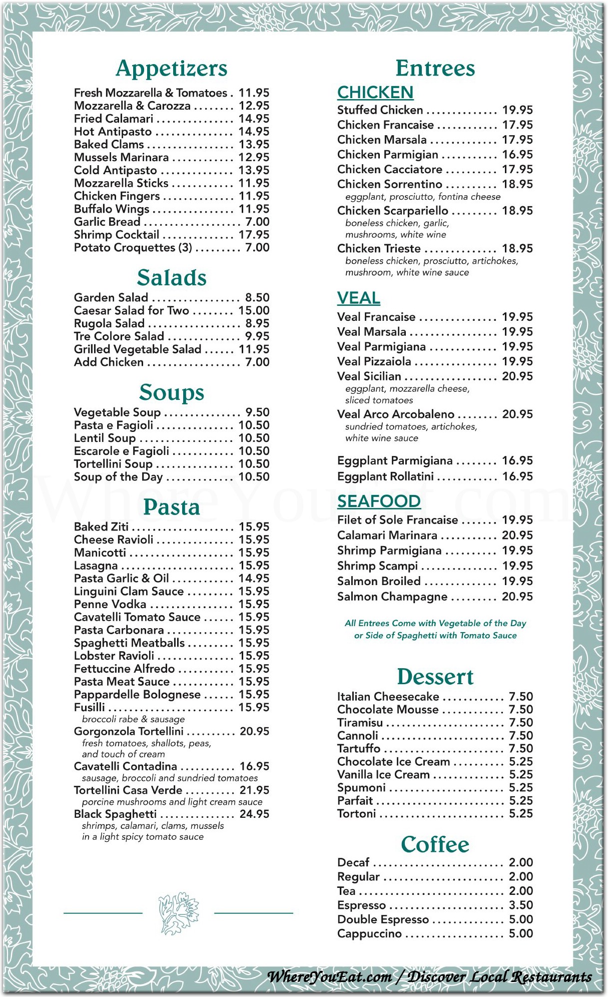 Casa Verde Restaurant In Staten Island Official Menus Photos