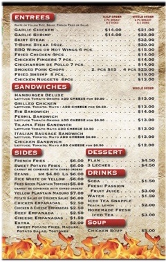 menu image