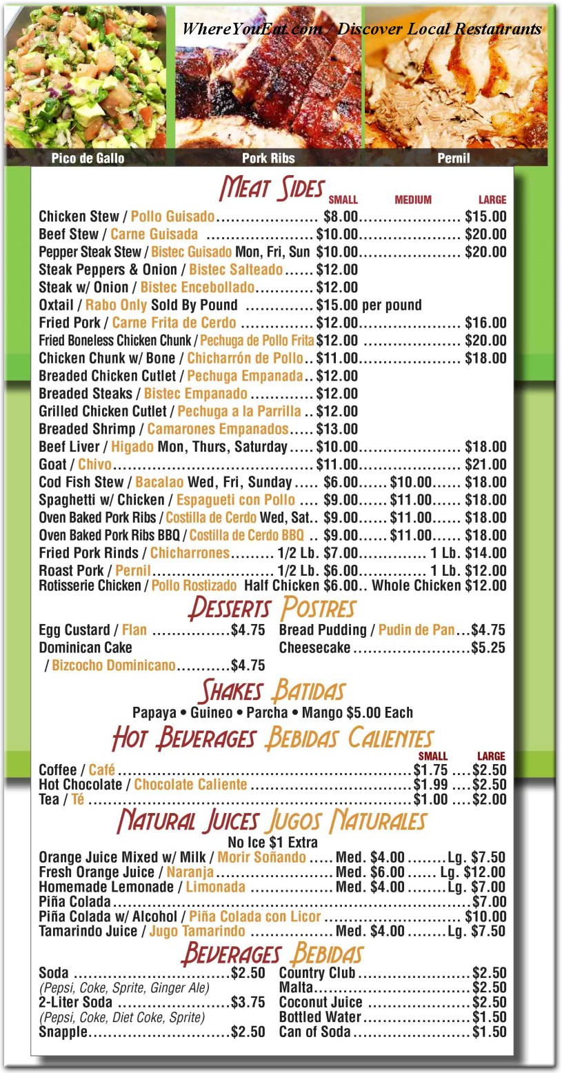 menu image