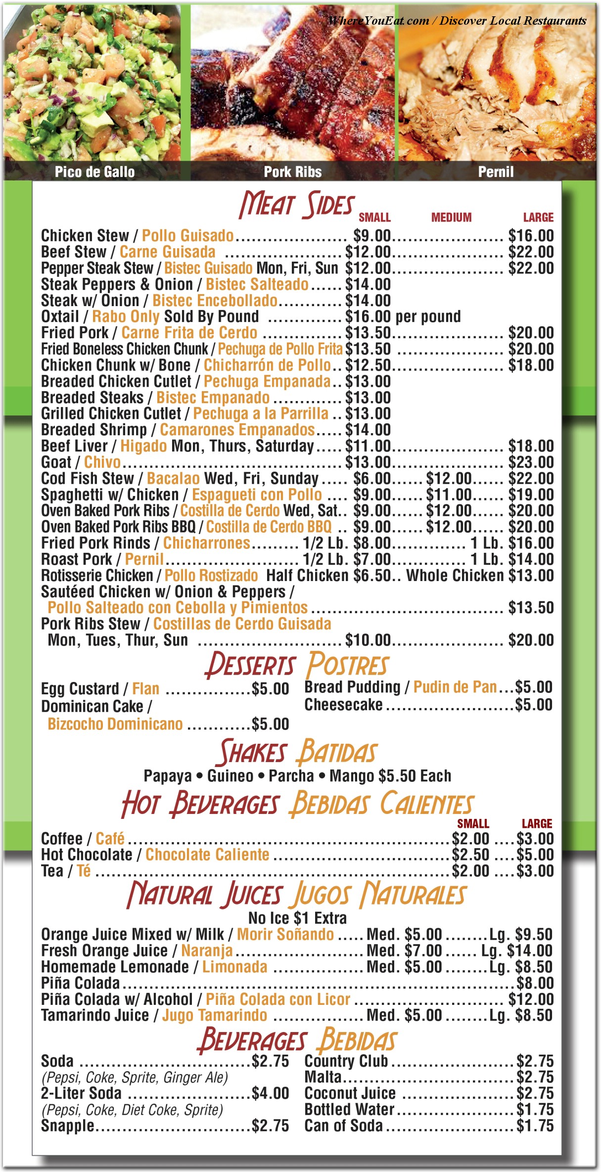 menu image