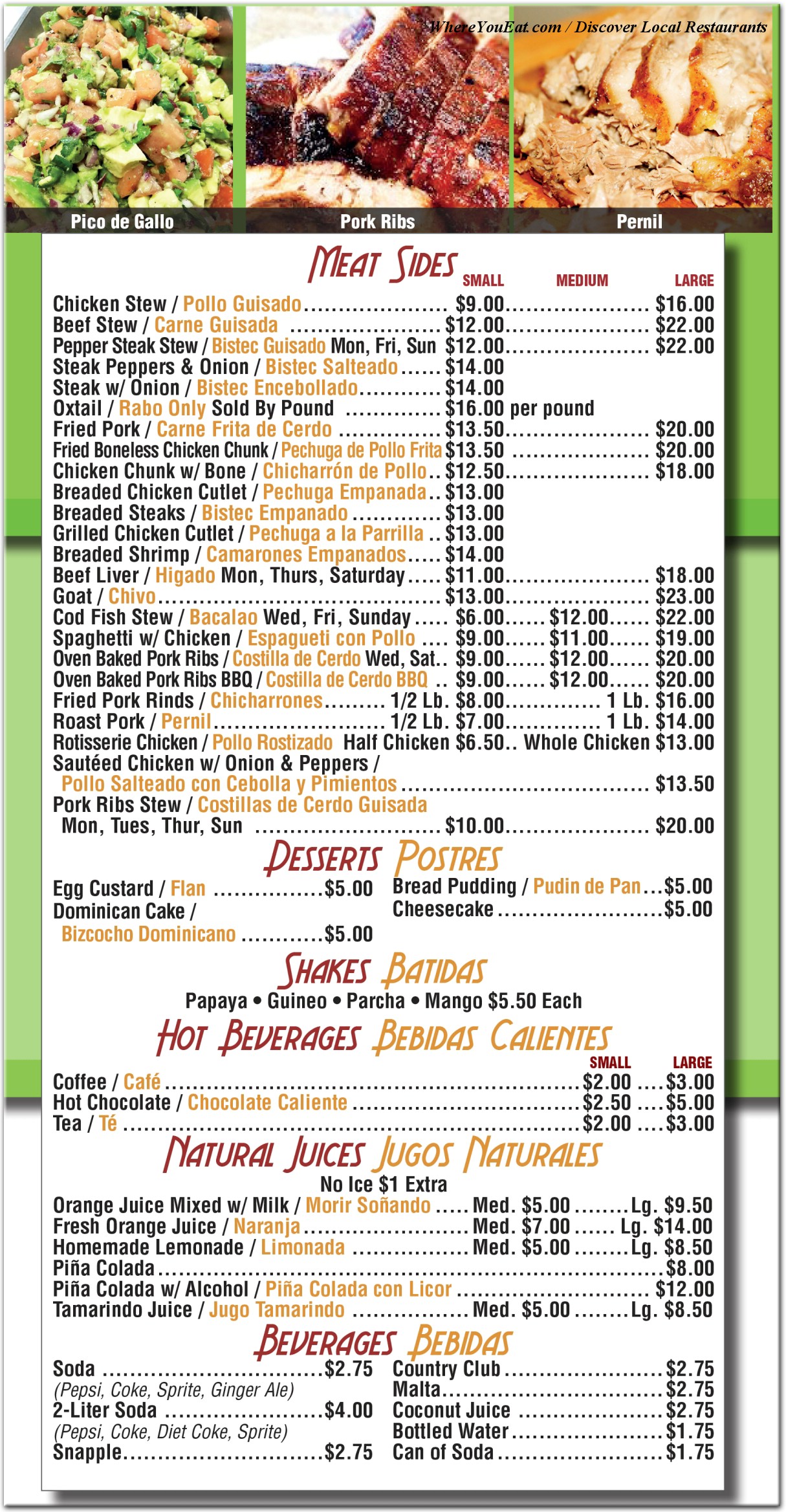 menu image