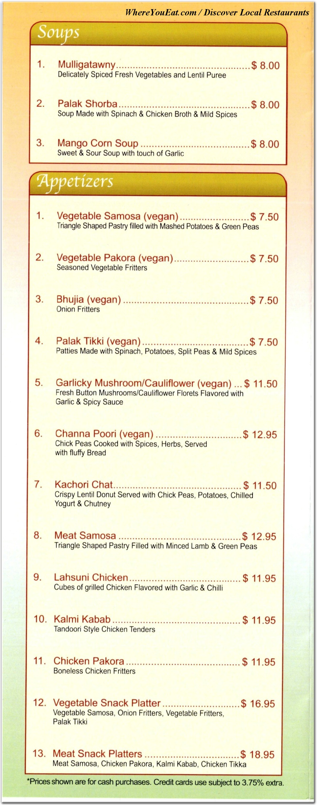 menu image