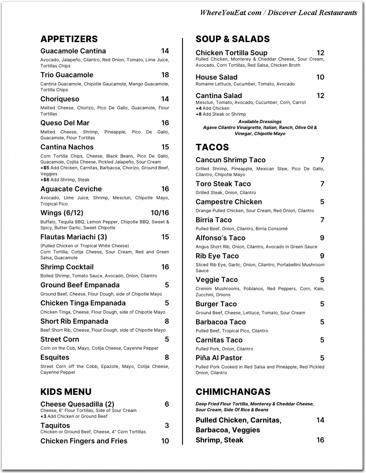 menu image