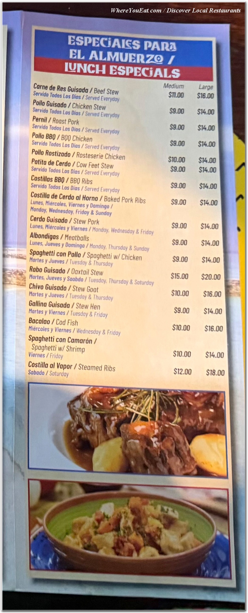 menu image
