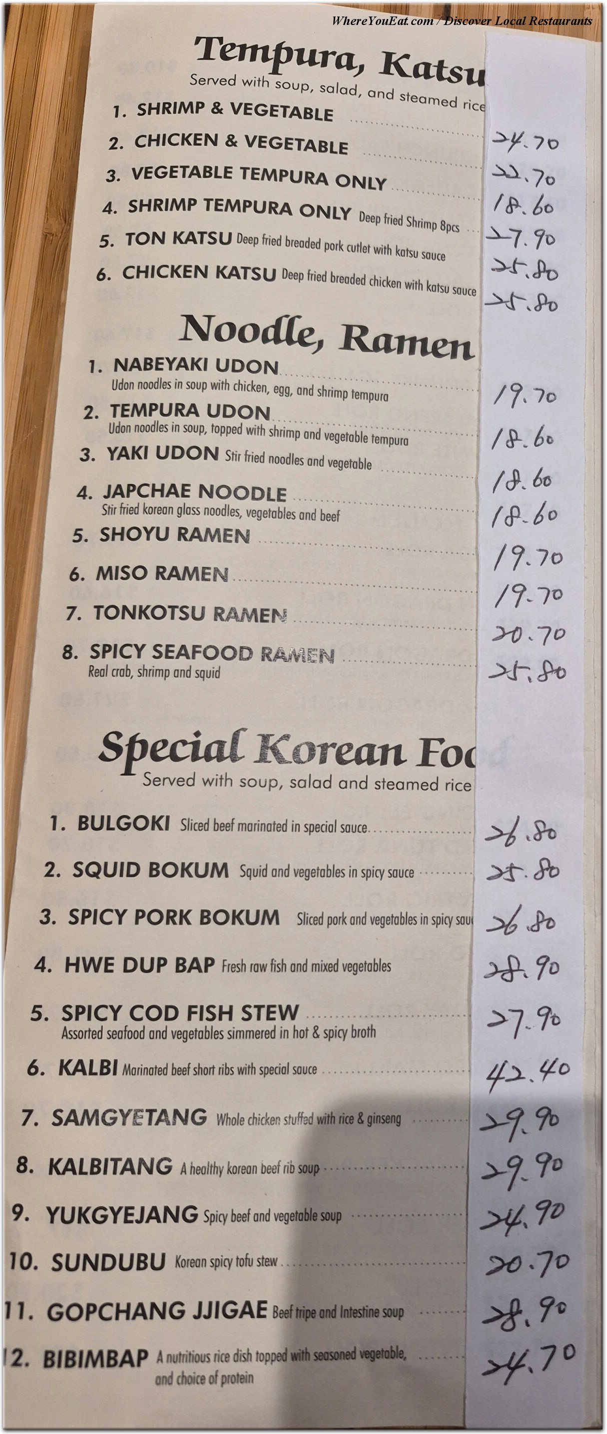 menu image
