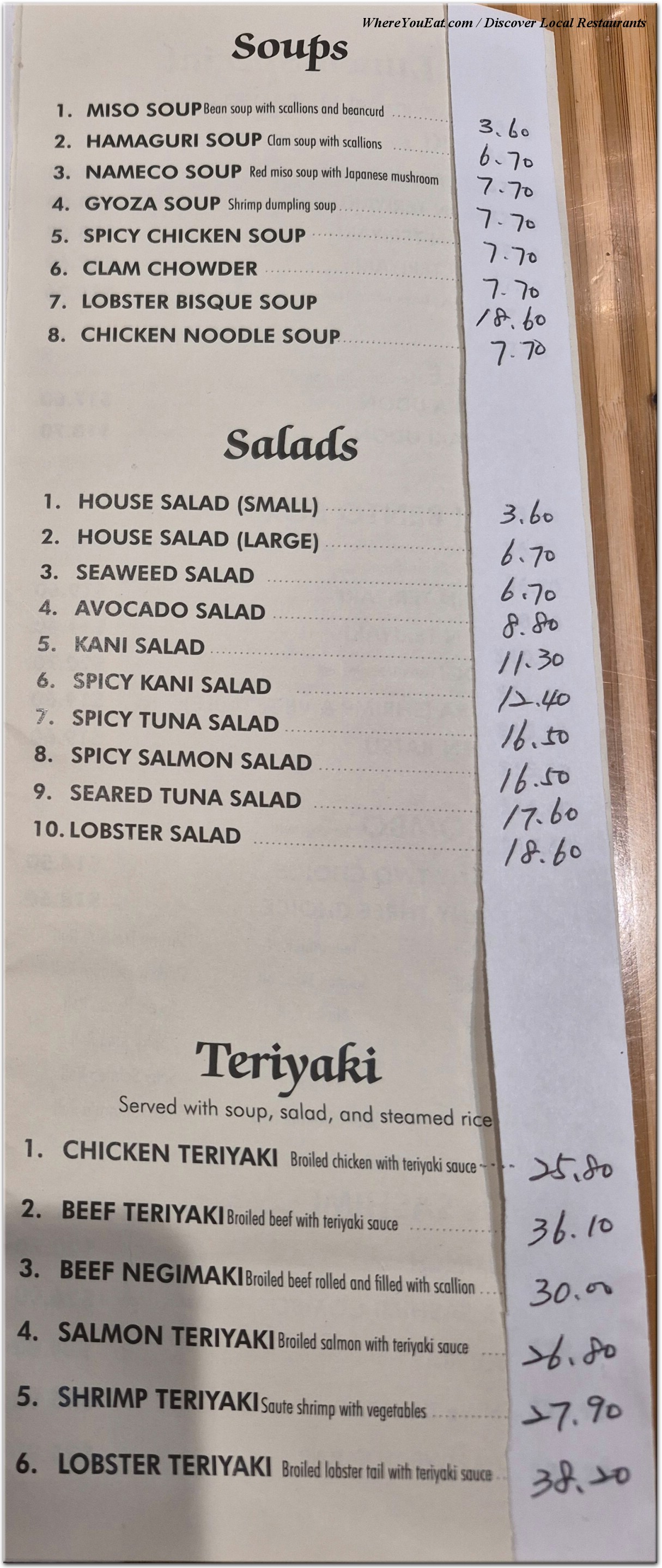 menu image