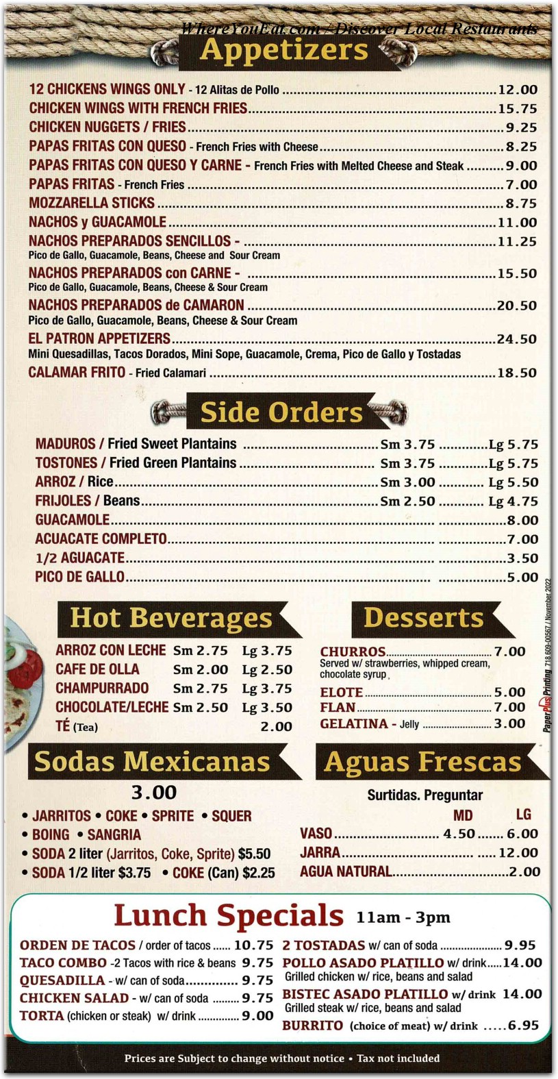 menu image