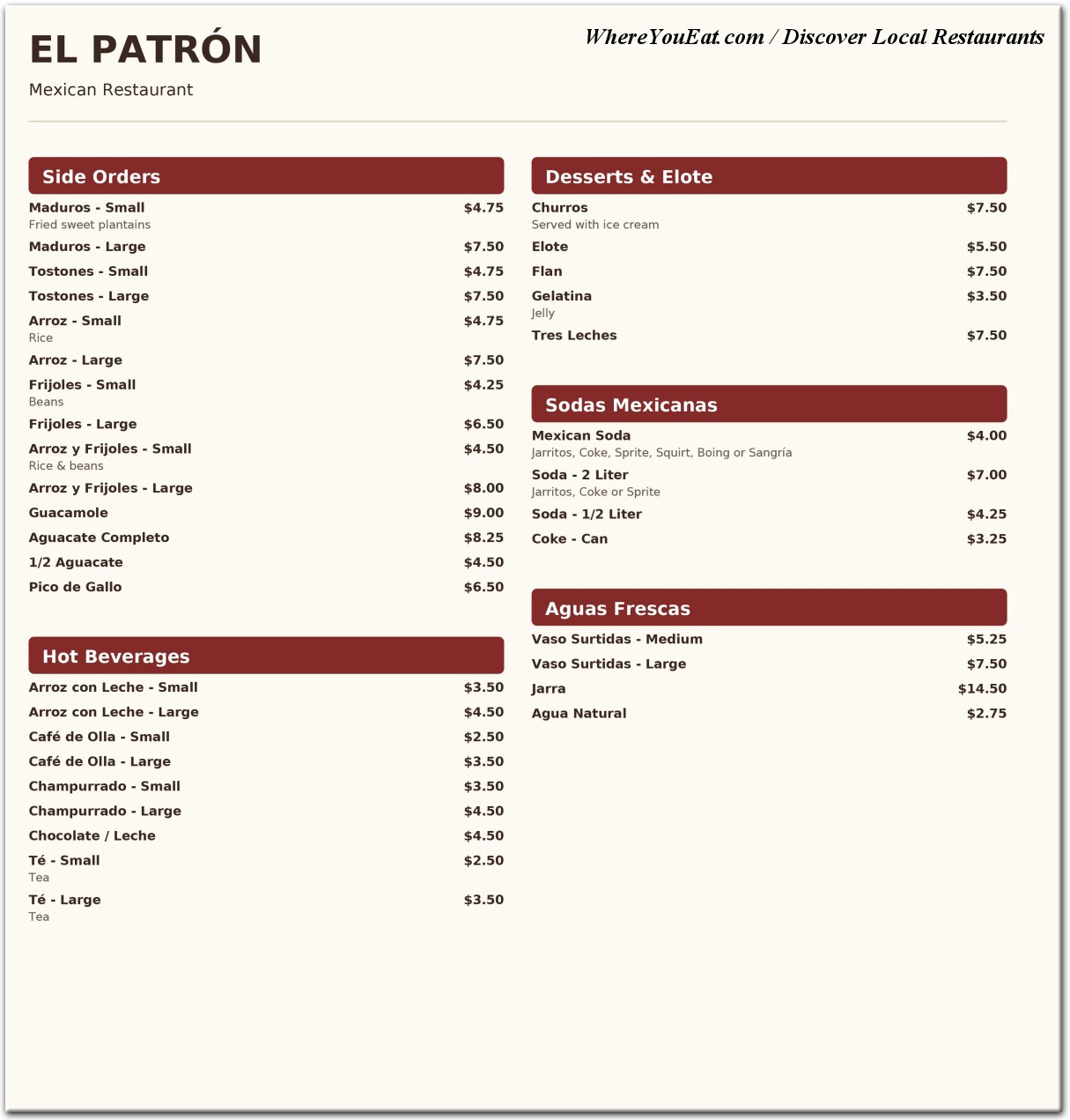 menu image