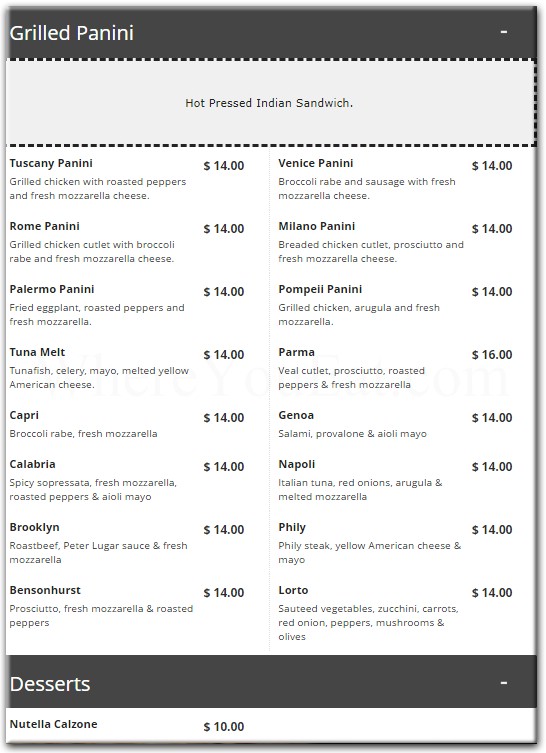 menu image