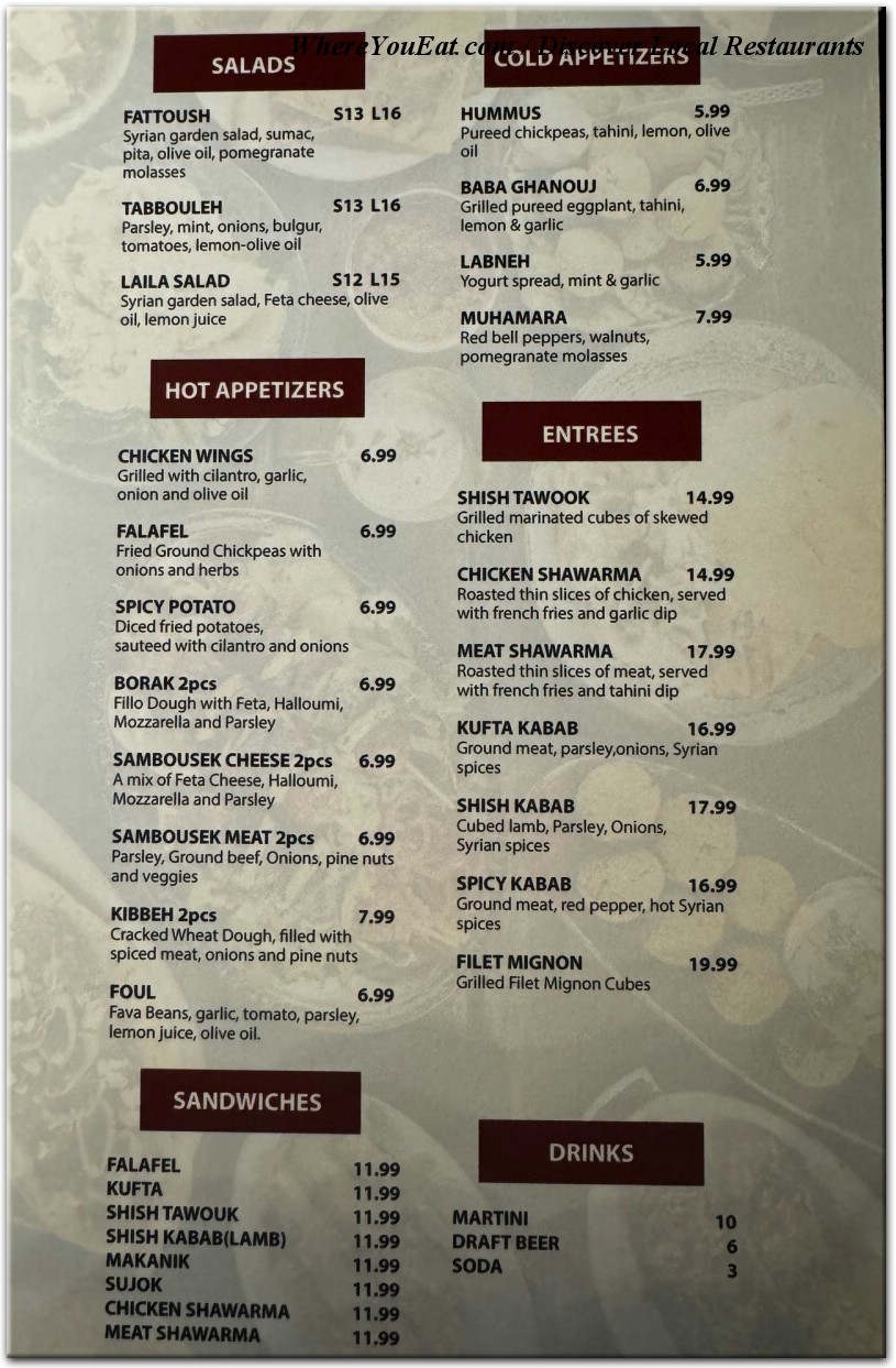 menu image