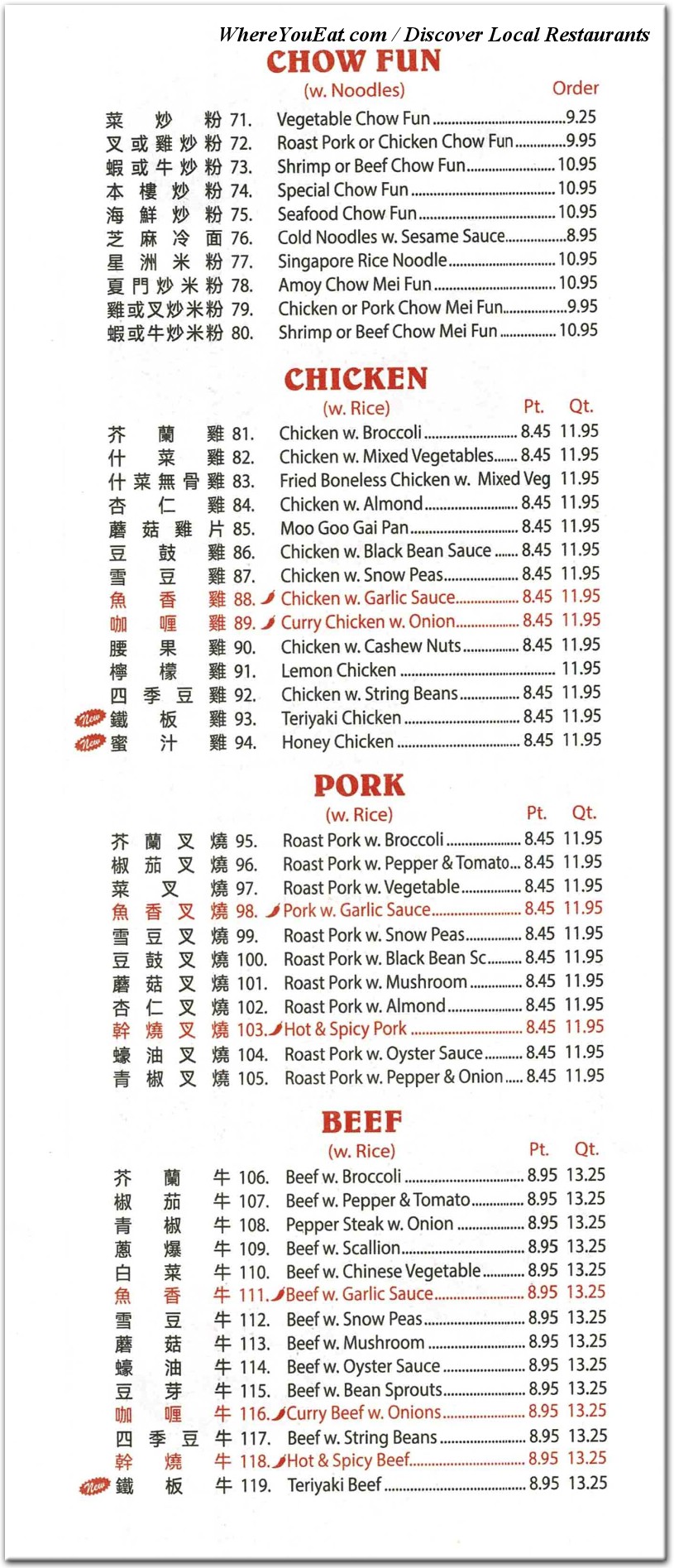 menu image