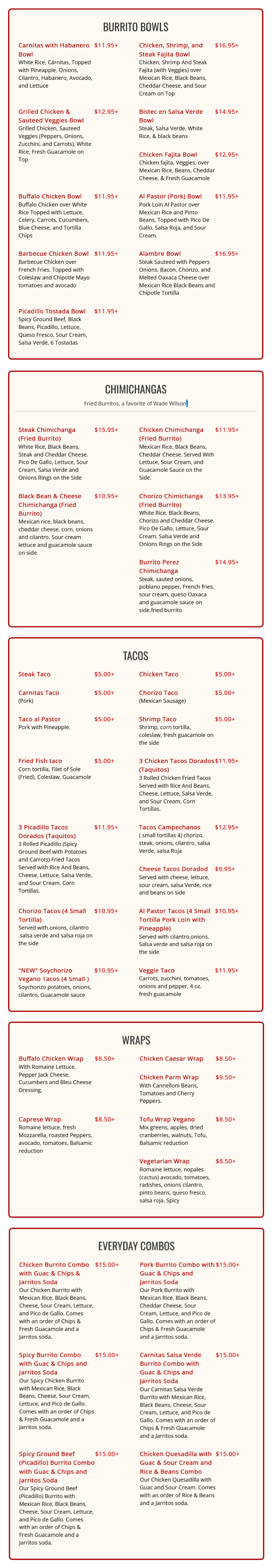 menu image