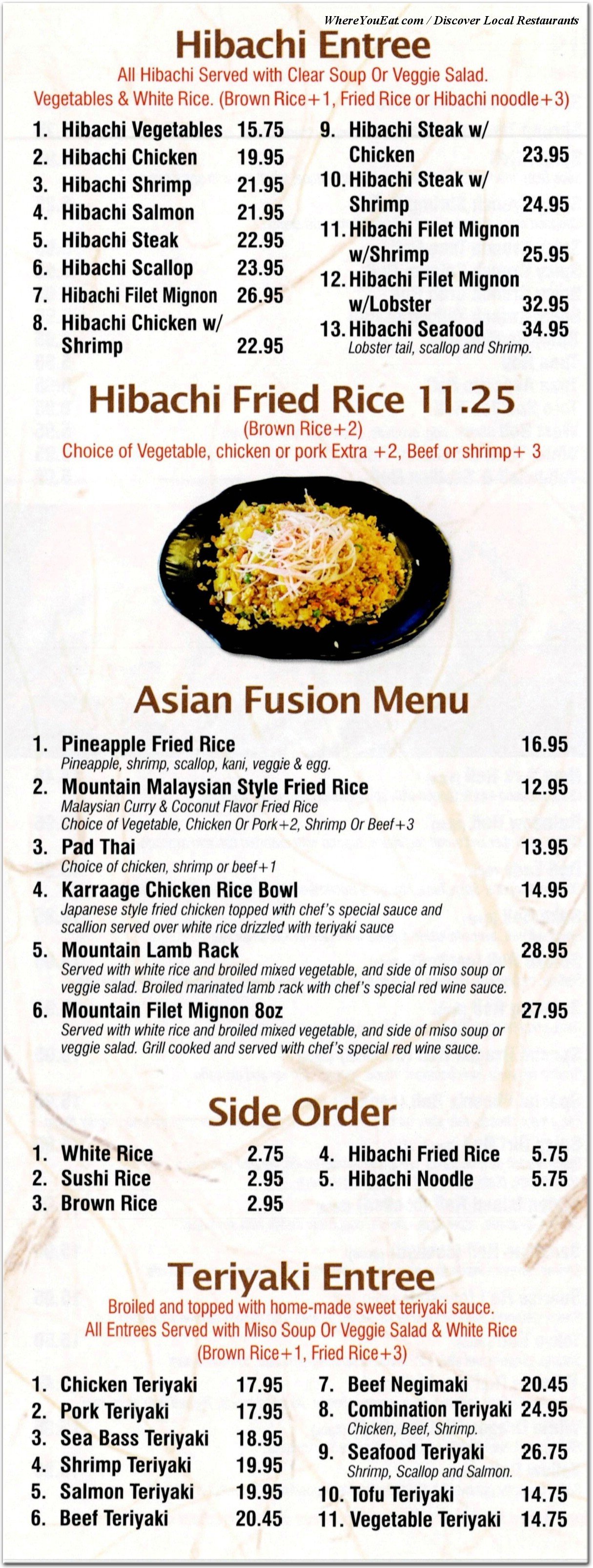 menu image