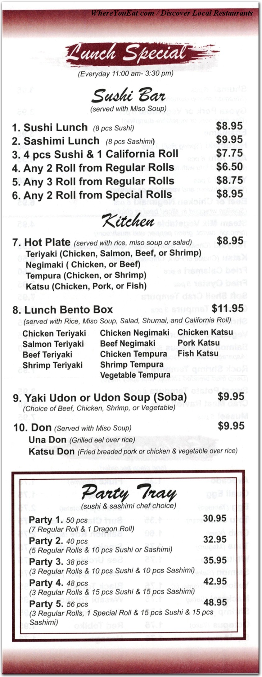 menu image