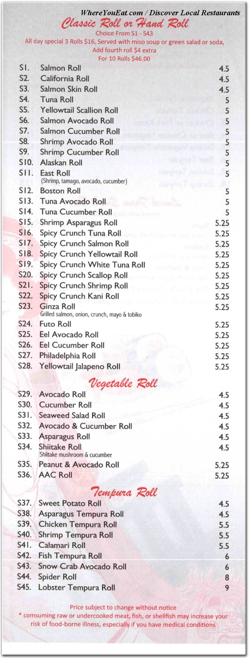 menu image