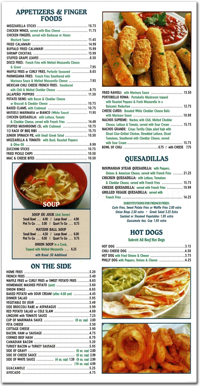 Mike Jr's Richmond Diner Restaurant in Staten Island / Official Menus ...